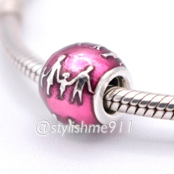 Authentic PANDORA Family Silhouettes Charm with Violet Enamel - 791399EN62 - Picture 1 of 11